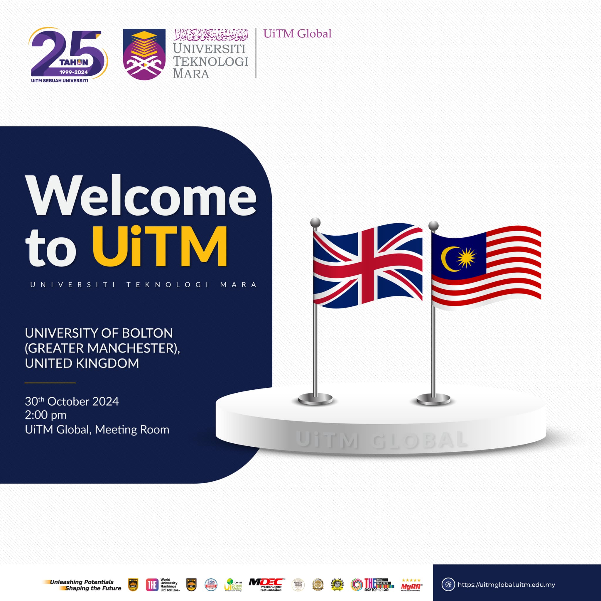 UiTM Welcomes University of Bolton Delegation! Exciting Talks with Health Sciences & Business Teams for Future Partnerships!