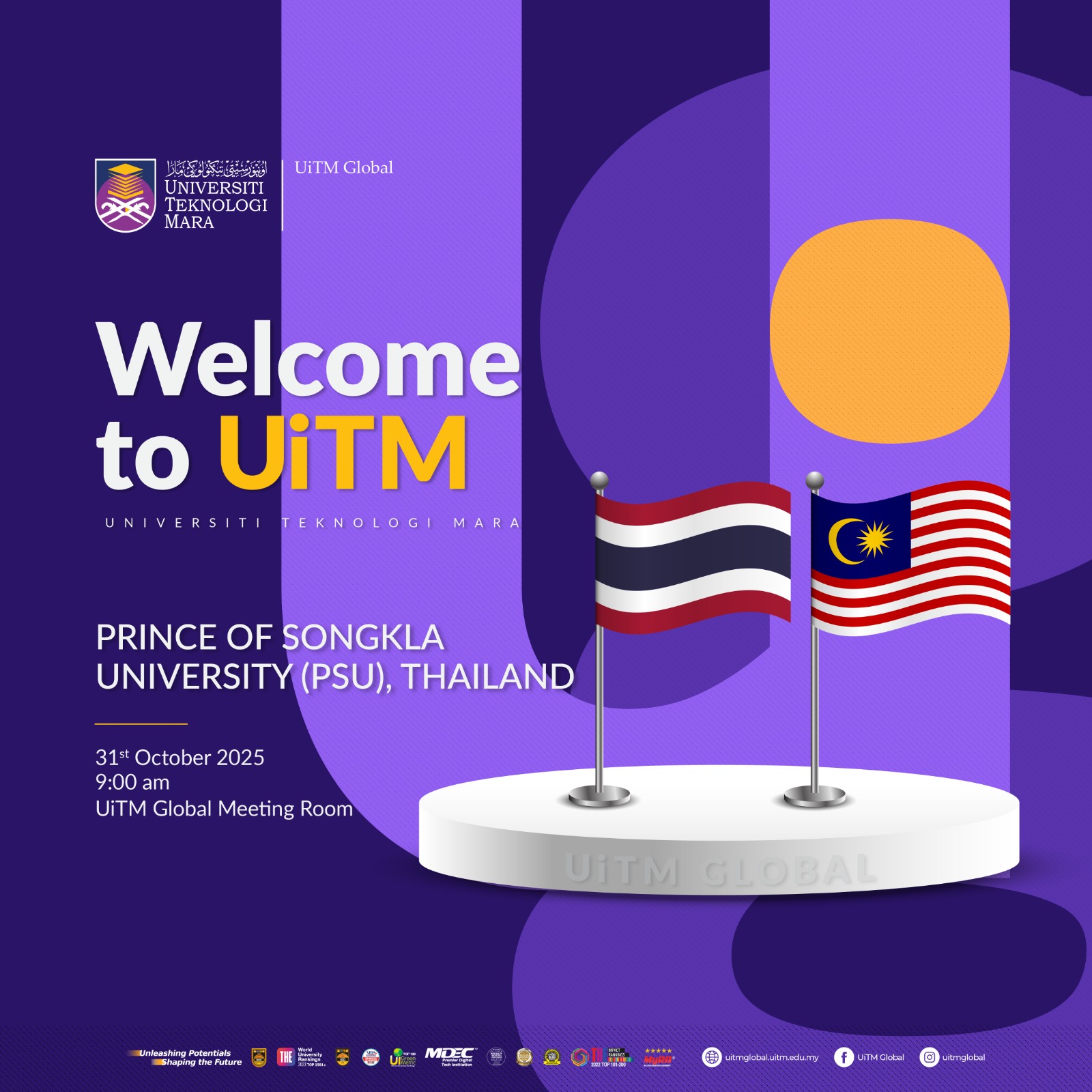 Welcome to UiTM, Prince of Songkla University (PSU), Thailand
